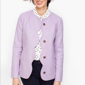 Talbots Italian wool scalloped blazer 6P Lavender